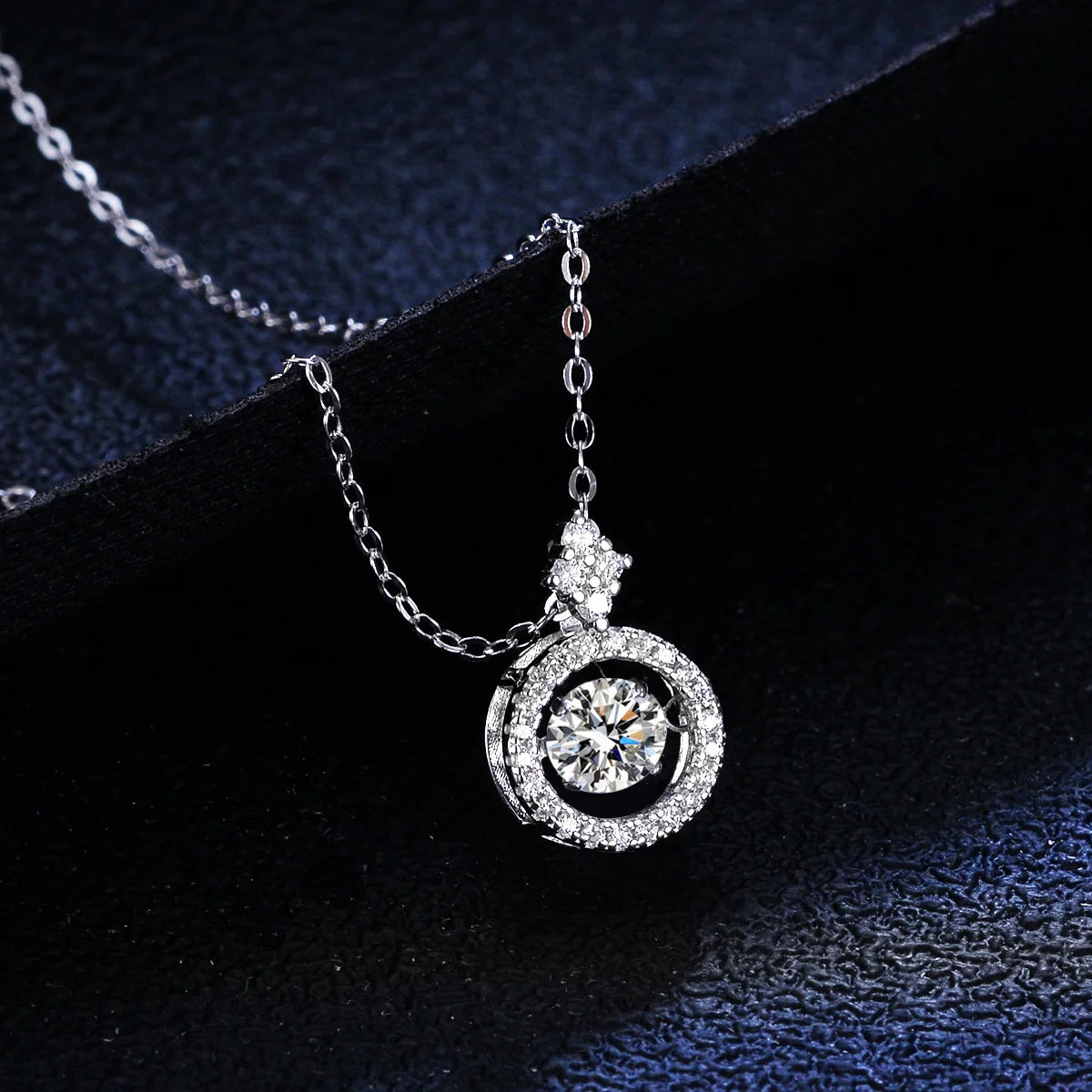 Moissanite Pendant Necklace for Women in Sterling Silver