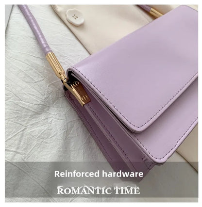 Luxury Women's Crossbody Shoulder Bag in Solid Color