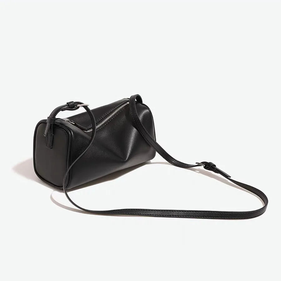 Soft Cowhide Mini Crossbody Bag with Split Leather