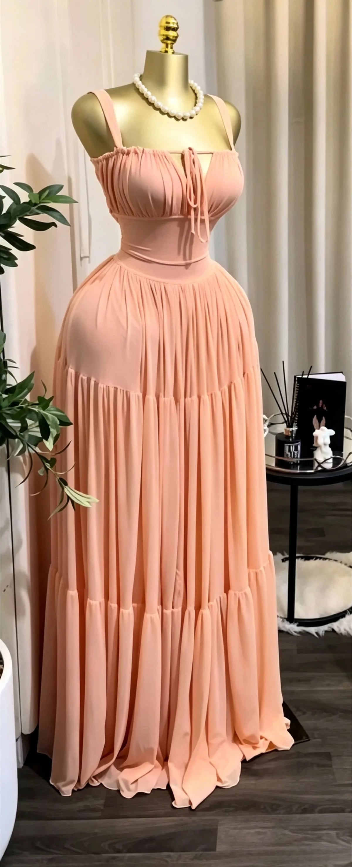 Summer Women Halter Maxi Dress Slim Polyester Beach Party