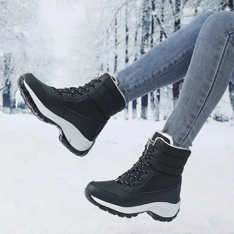 Women’s Waterproof Ankle Snow Boots with Fur Lining