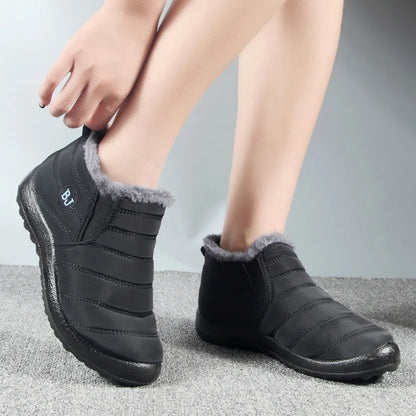 Waterproof Plush Ankle Snow Boots for Women