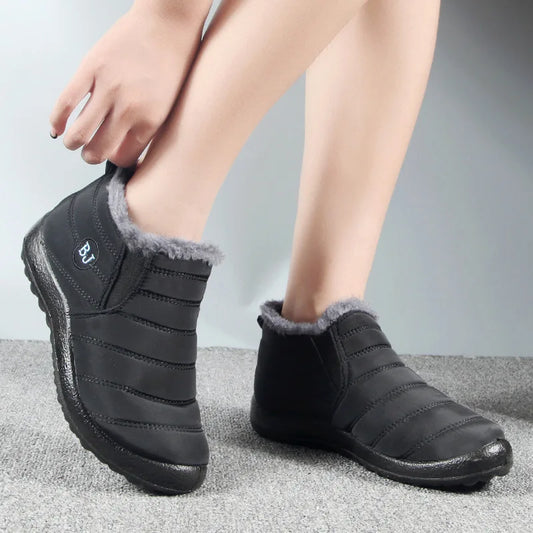 Waterproof Plush Ankle Snow Boots for Women