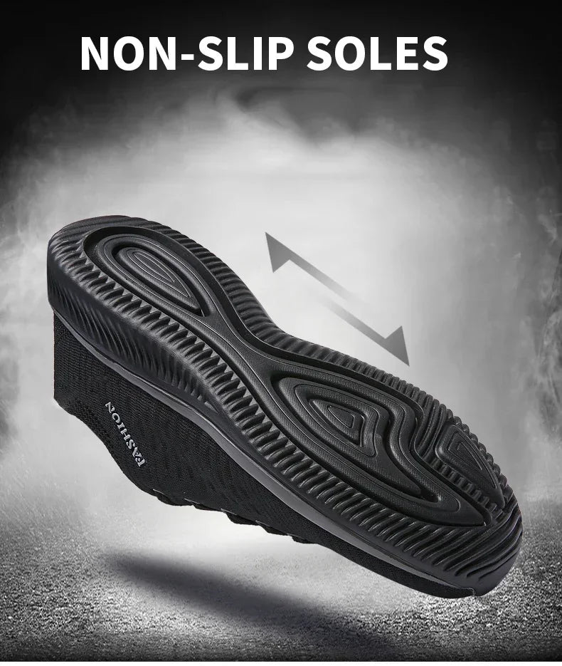 Men's Breathable Knit Running Sneakers Outdoor Gym Shoes