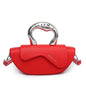 Solid PU Shoulder Bag with Hasp Compartment