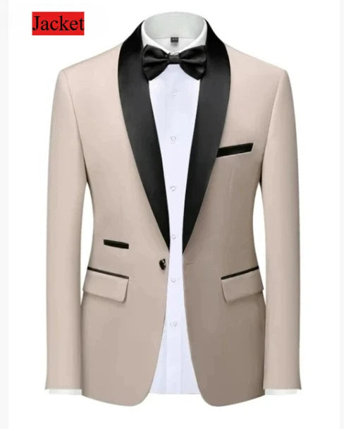 Men Slim Fit Tuxedo Suit for Weddings and Parties
