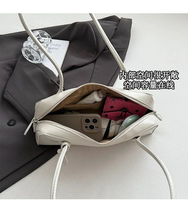 Vintage Cowhide Shoulder Bag for Women