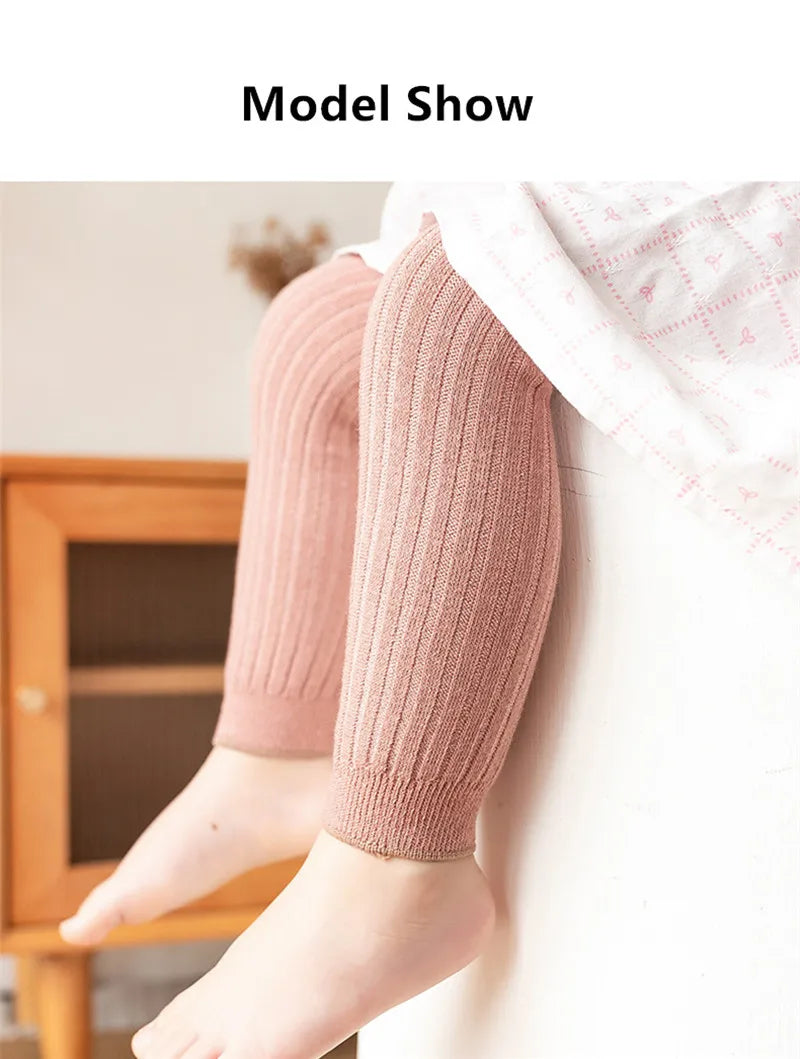 Cotton Stretch Baby Leggings with Side Stripe