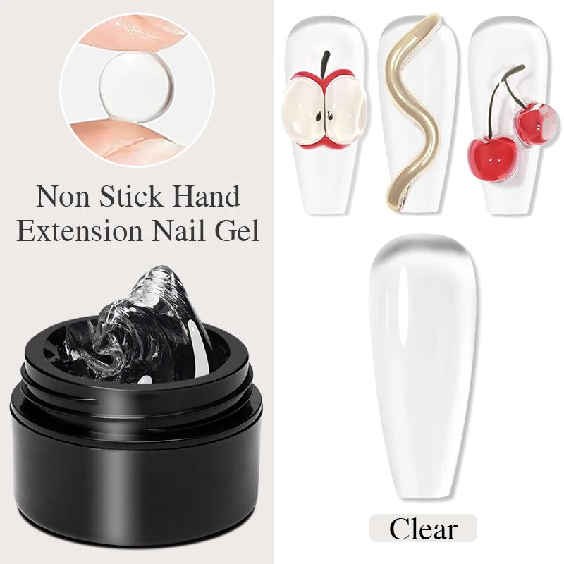 Clear 3D No Wipe Sculpture Gel Nail Polish 15ML