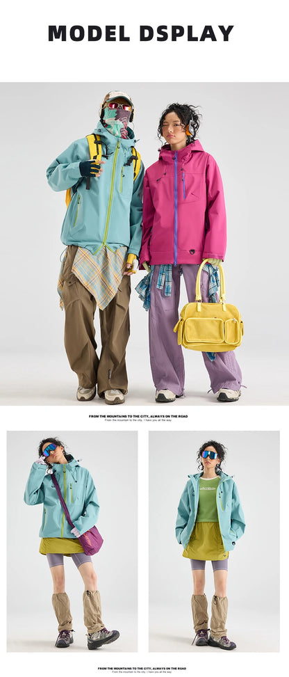 Unisex Waterproof Hiking Jacket Windbreaker