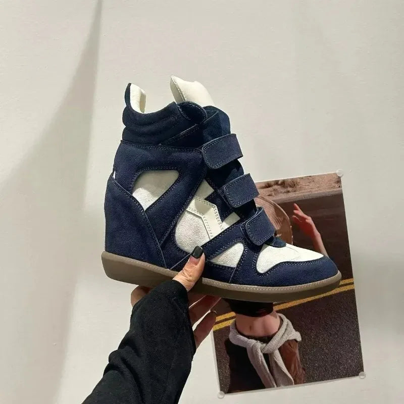 Women's Genuine Leather Ankle Boots with Hidden Heel