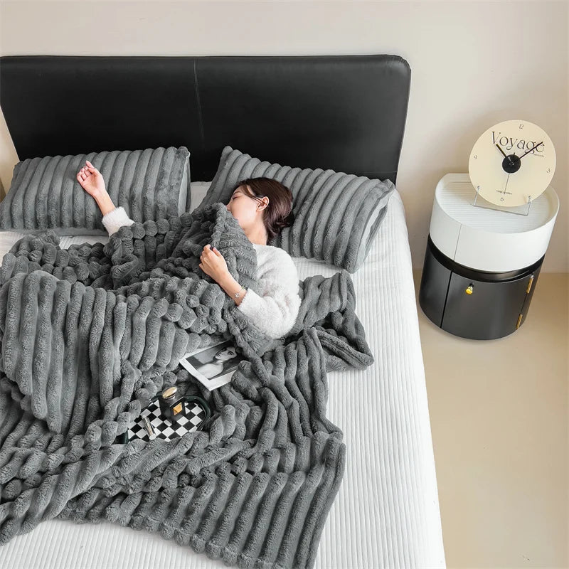 Soft Plush Coral Fleece Blanket for All Seasons