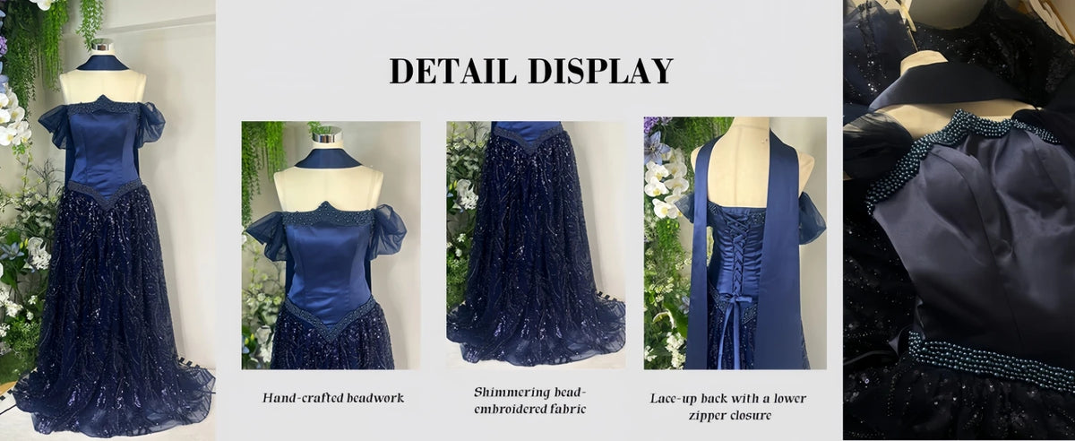 Luxury Satin Evening Dress with Sequins and Sweetheart Neckline