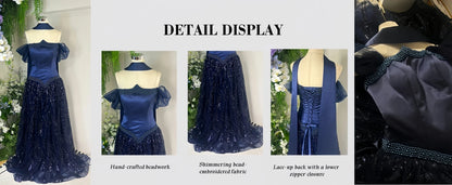 Luxury Satin Evening Dress with Sequins and Sweetheart Neckline