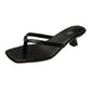 Women’s Low Heel Clip Toe Slippers for Summer Casual Wear