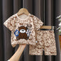 Cartoon Printed Cotton Toddler Tracksuit Set