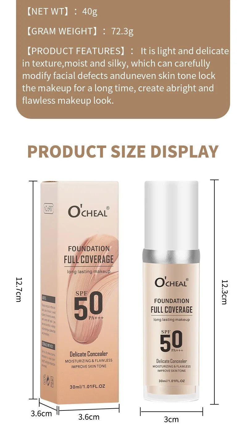 Color Changing Foundation Concealer Long Lasting Moisturizing
