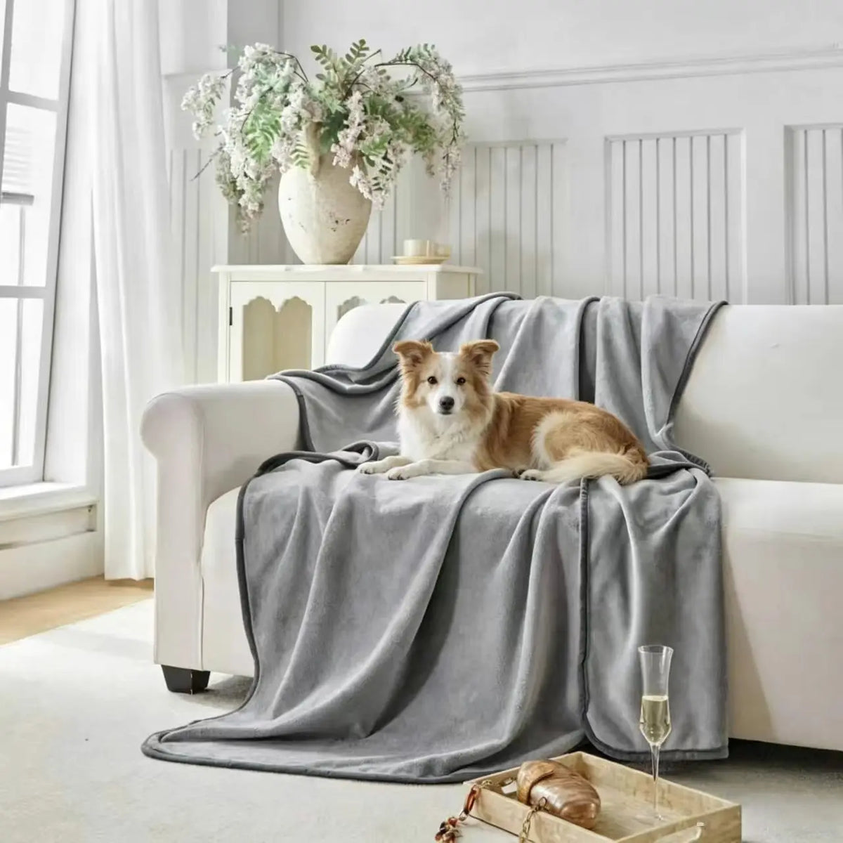 Waterproof Flannel Blanket for Bed and Couch
