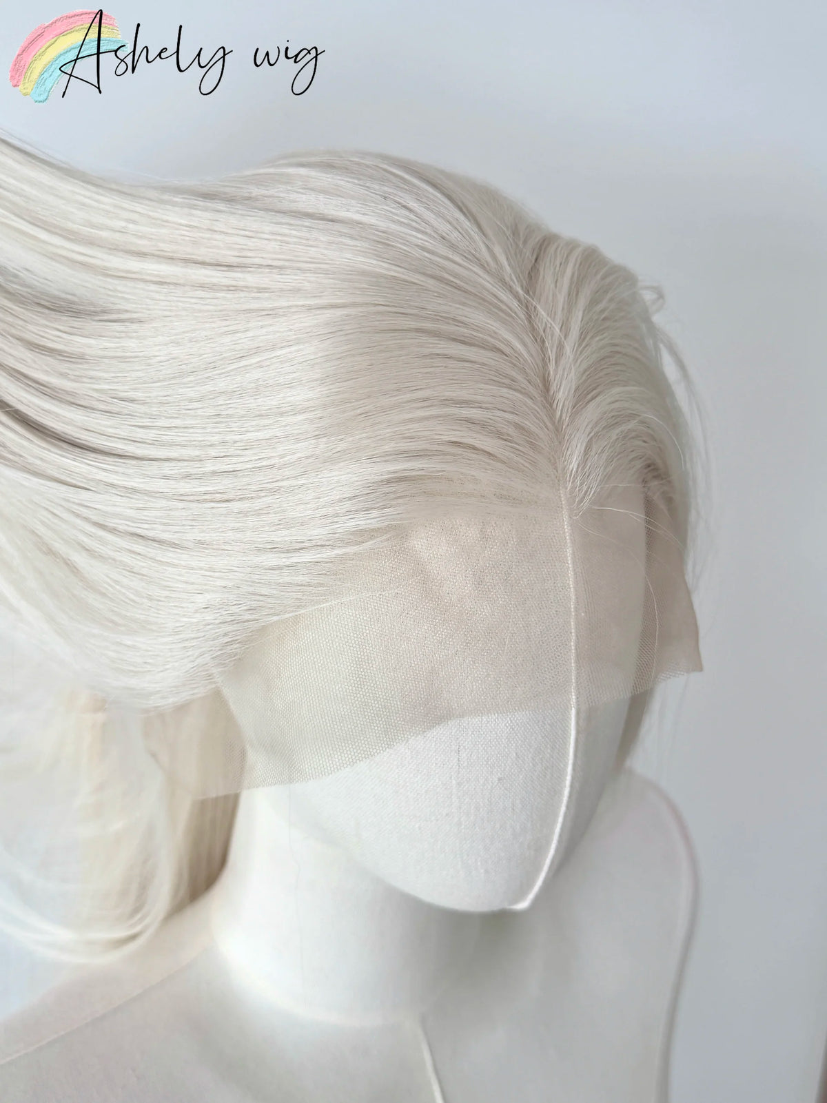 Platinum Lace Front Wig Long Straight White Cosplay Wig