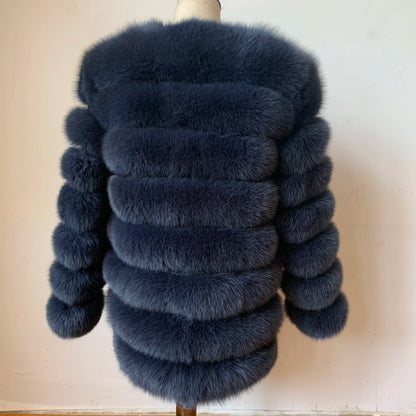 4in1 Real Fox Fur Coat for Women