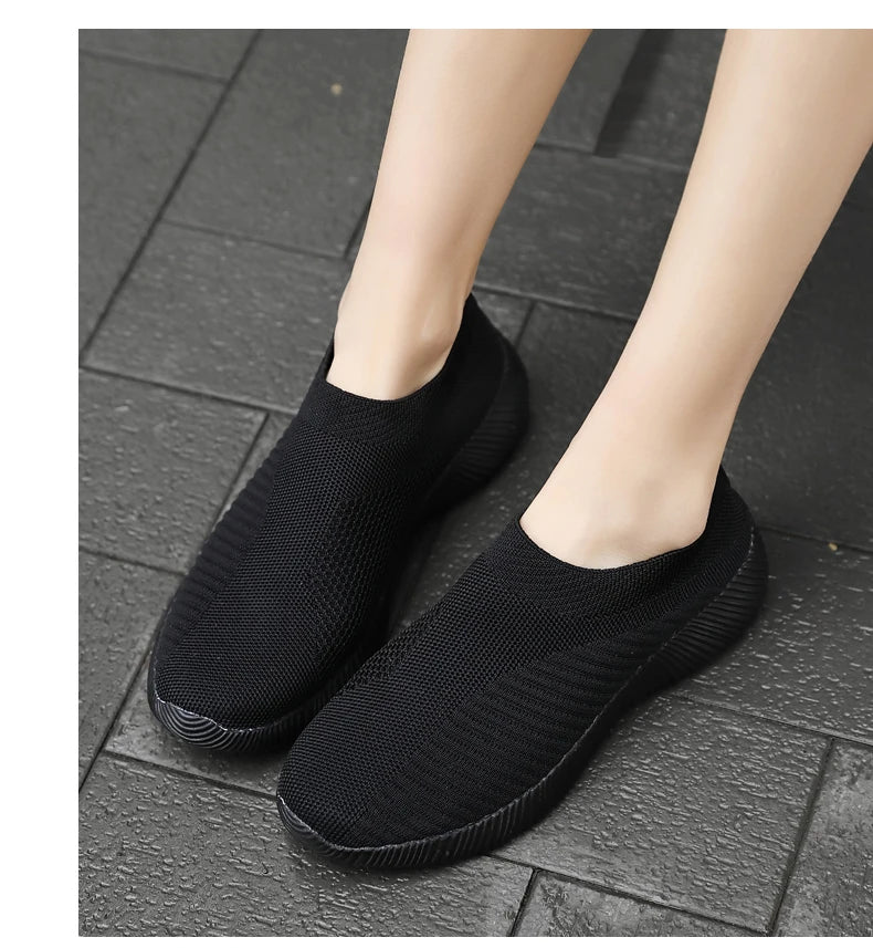 Pink Women Slip On Walking Shoes Lightweight EVA