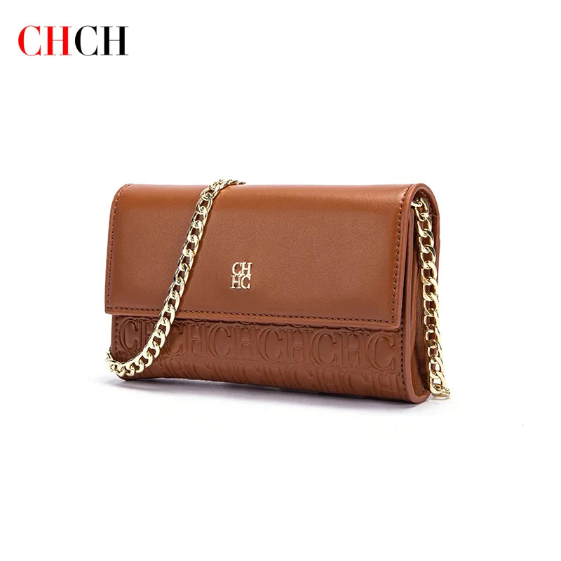Brown PU Messenger Bag with Magnetic Flip Closure
