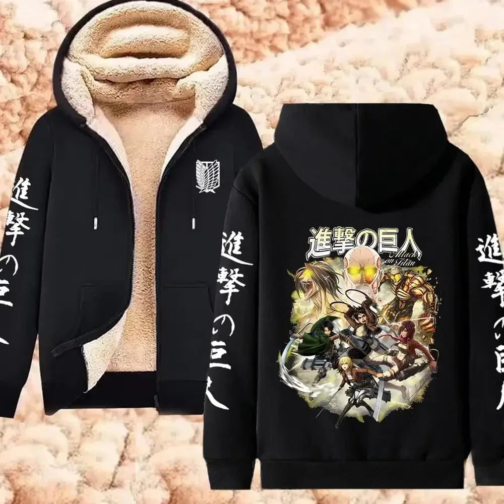 Attack on Titan Winter Zipper Jacket for Men and Women