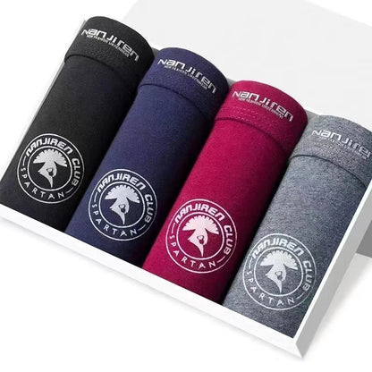 Men's Cotton Boxer Shorts Underwear 4Pcs Set