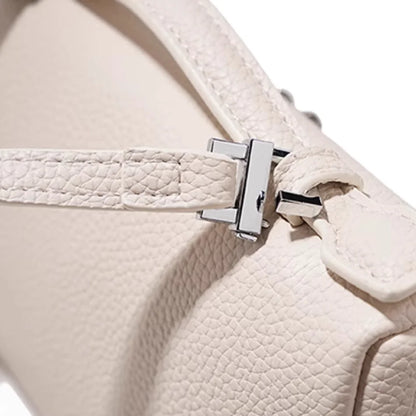 Lychee Grain Patent Leather Shoulder Bag for Women