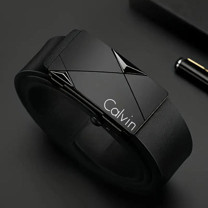 Men's PU Leather Automatic Buckle Belt