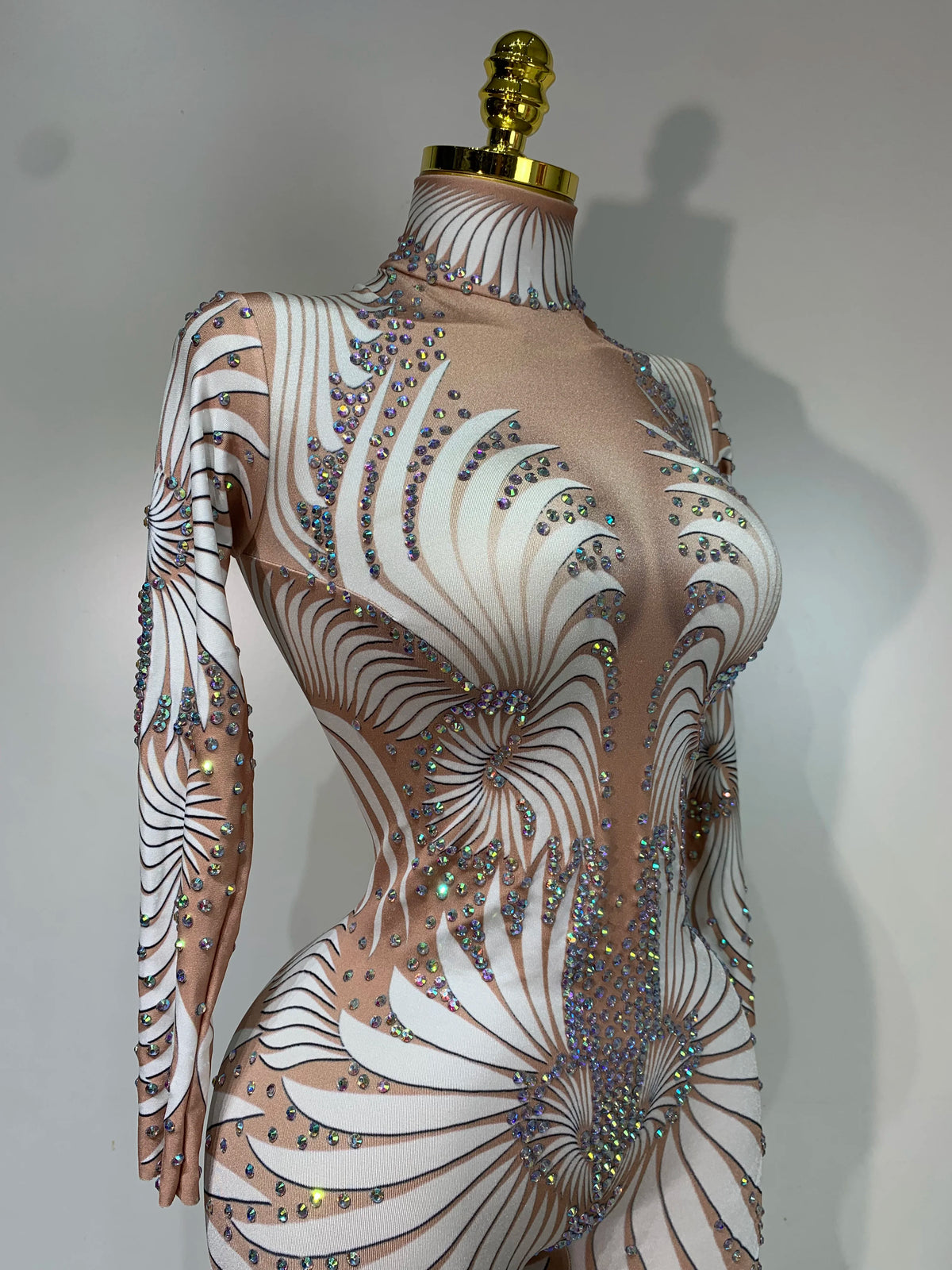 Sparkly Diamond Mesh Jumpsuit for Women