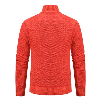 Men's Fleece Zipper Cardigan Casual Sports Coat