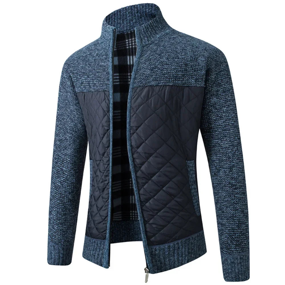 Men's Slim Fit Stand Collar Zipper Jacket