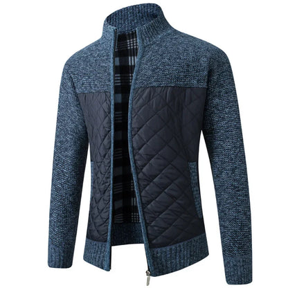 Men's Slim Fit Stand Collar Zipper Jacket