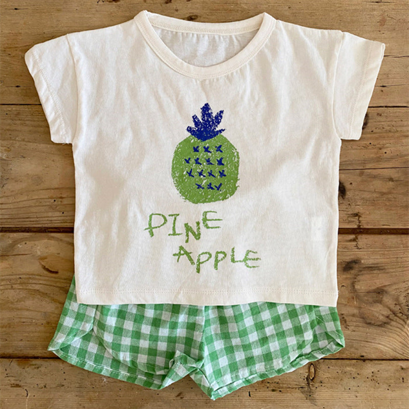 Cotton Toddler Summer Pajamas Set for Kids