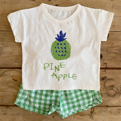 Cotton Toddler Summer Pajamas Set for Kids