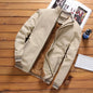 Men's Thickened Fleece Aviator Jacket in Solid Color