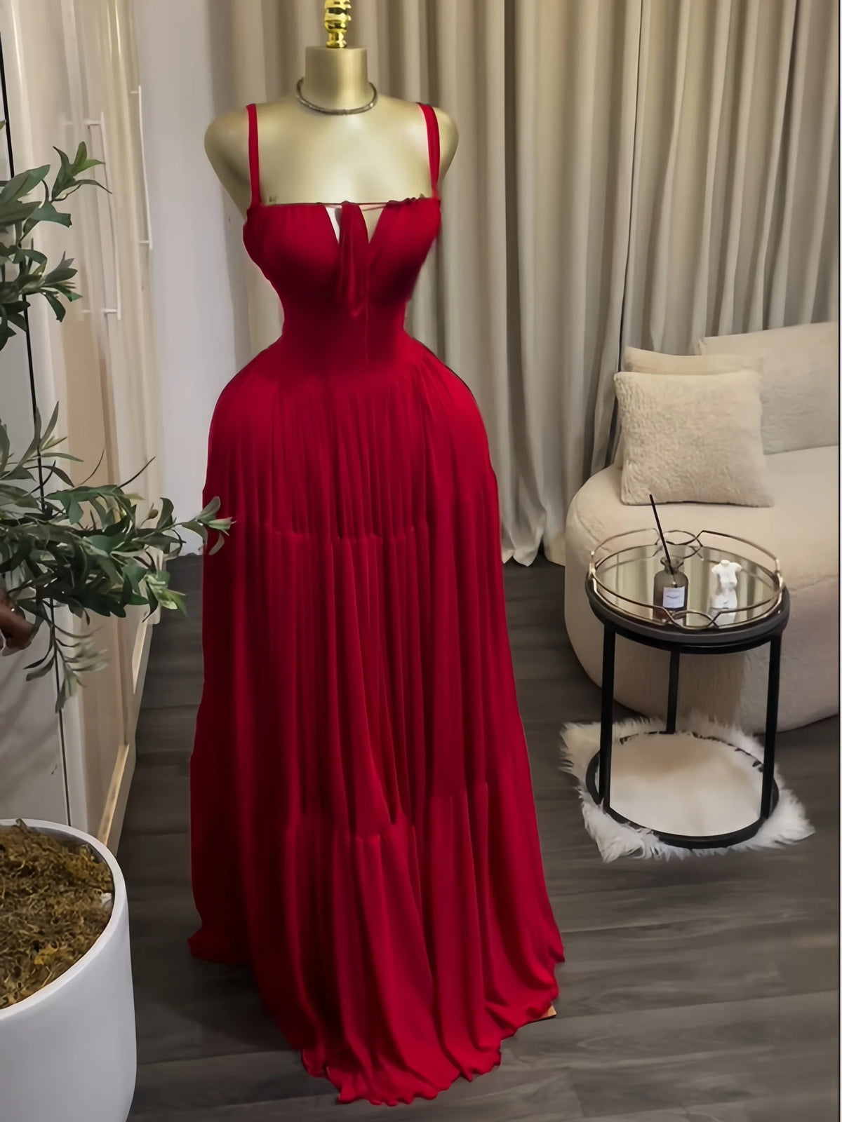 Summer Women Halter Maxi Dress Slim Polyester Beach Party