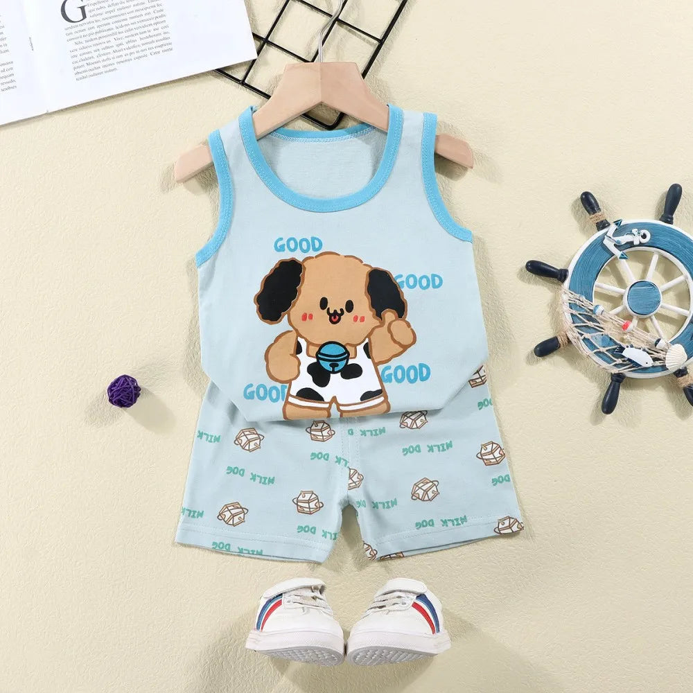 Cotton Summer Kids Clothing Set T-Shirt and Shorts
