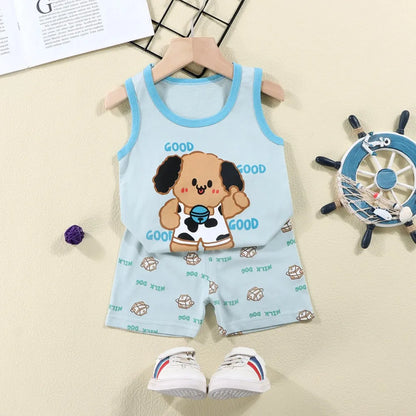 Cotton Summer Kids Clothing Set T-Shirt and Shorts