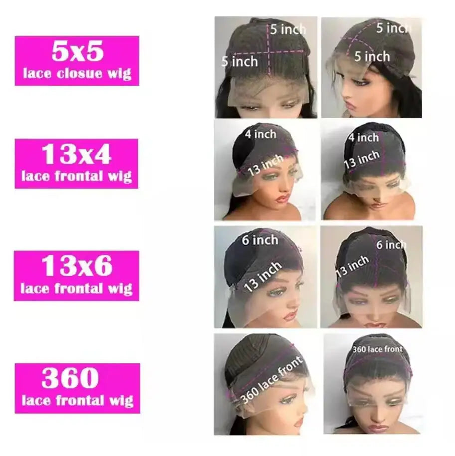 Natural Black Body Wave Lace Wig 40 42 Inches