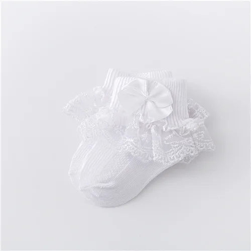 Cotton Lace Baby Socks for Girls 0-24 Months