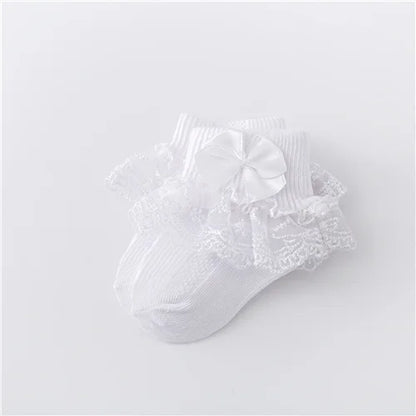 Cotton Lace Baby Socks for Girls 0-24 Months