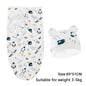 Cotton Cartoon Printed Baby Blanket Hat Set