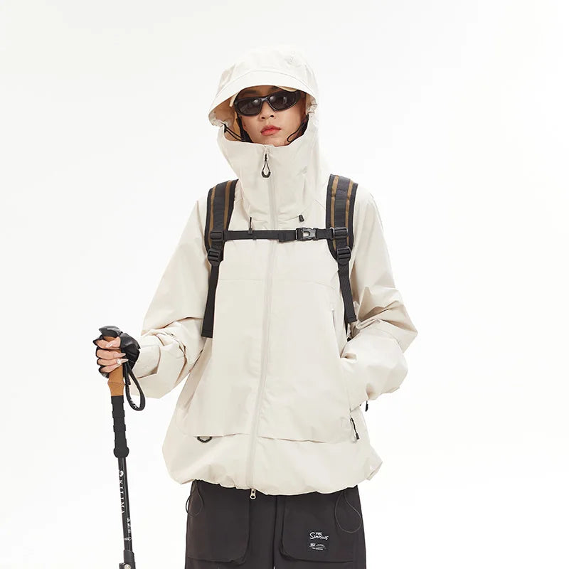 CHRLCK Waterproof Hiking Jacket Unisex Spring Autumn