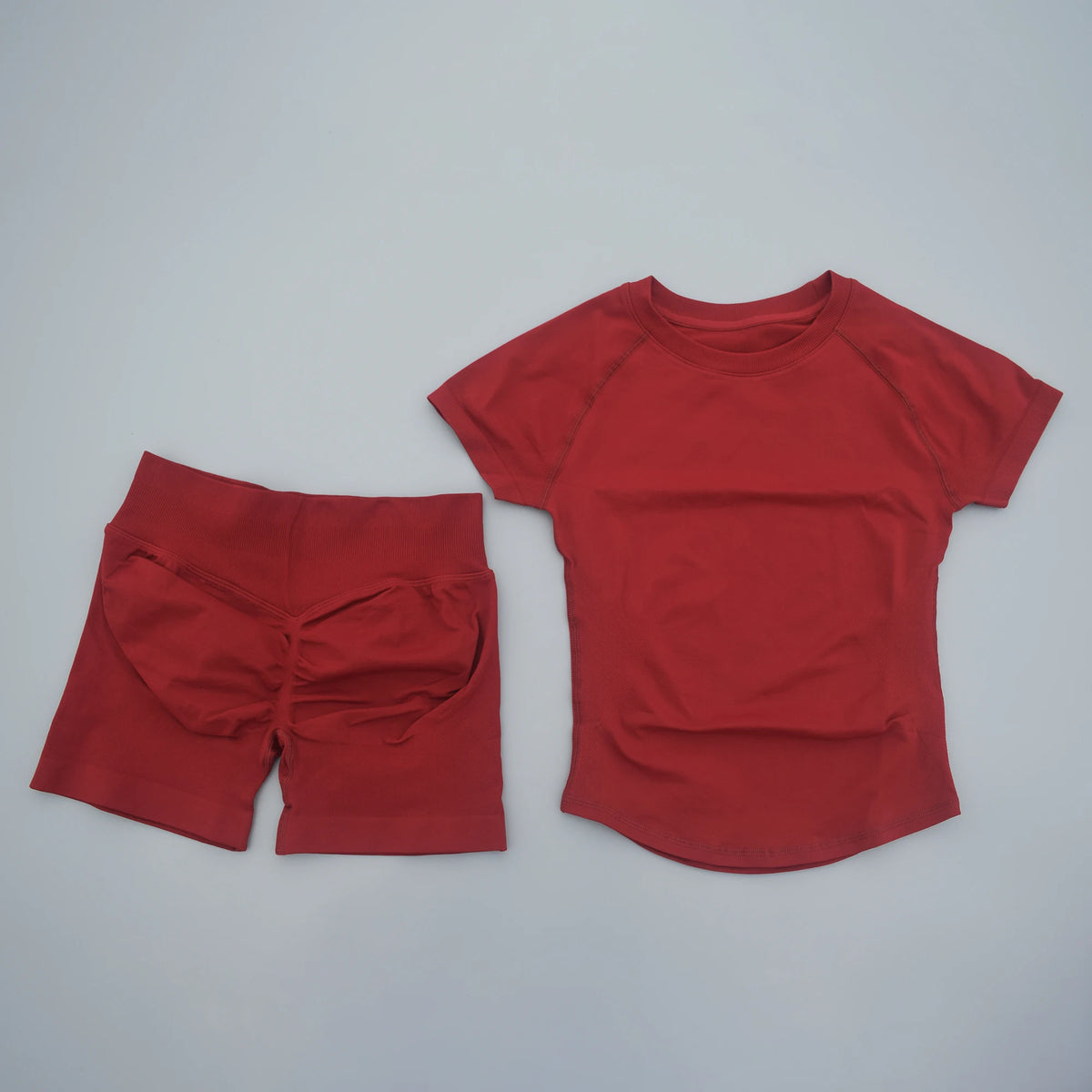 Seamless Yoga Top and Shorts Set for Women