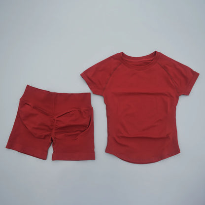 Seamless Yoga Top and Shorts Set for Women