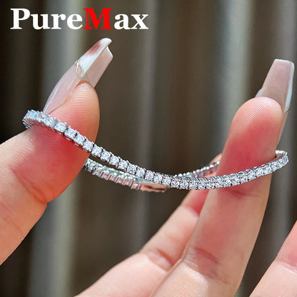 Moissanite Tennis Chain Bracelets 925 Sterling Silver