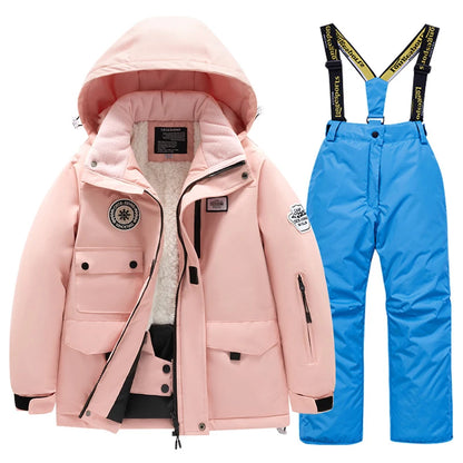 Winter Skiing Suit for Boys and Girls, Waterproof Polyester