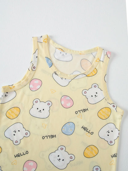 Children's Summer Short Sleeve Shorts Set